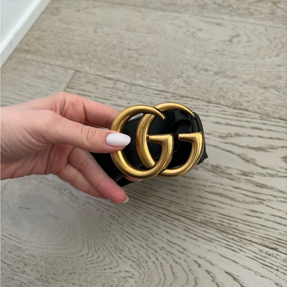 GUCCI Wide leather belt with Double G buckle - Picture 10 of 10